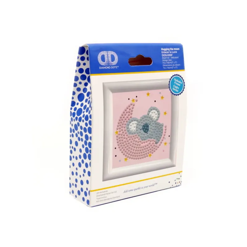 DANTE PROMO Haft diamentowy Diamond Dotz Diamentowa mozaika Koala na księżycu 7,6x7,6cm DDS035F