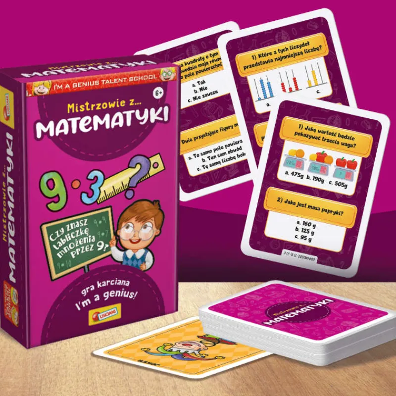 LISCIANI GIOCHI PROMO I'm a Genius Talent School Mistrzowie z matematyki - edukacyjna gra karciana PL92284