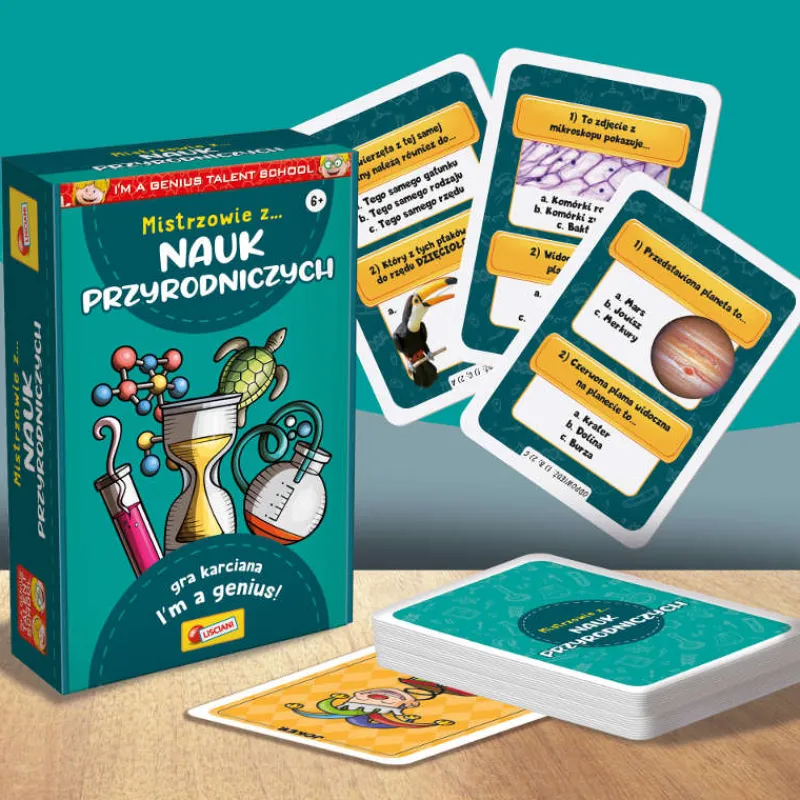 LISCIANI GIOCHI PROMO I'm a Genius Talent School Mistrzowie z nauk przyrodniczych - edukacyjna gra karciana PL92451