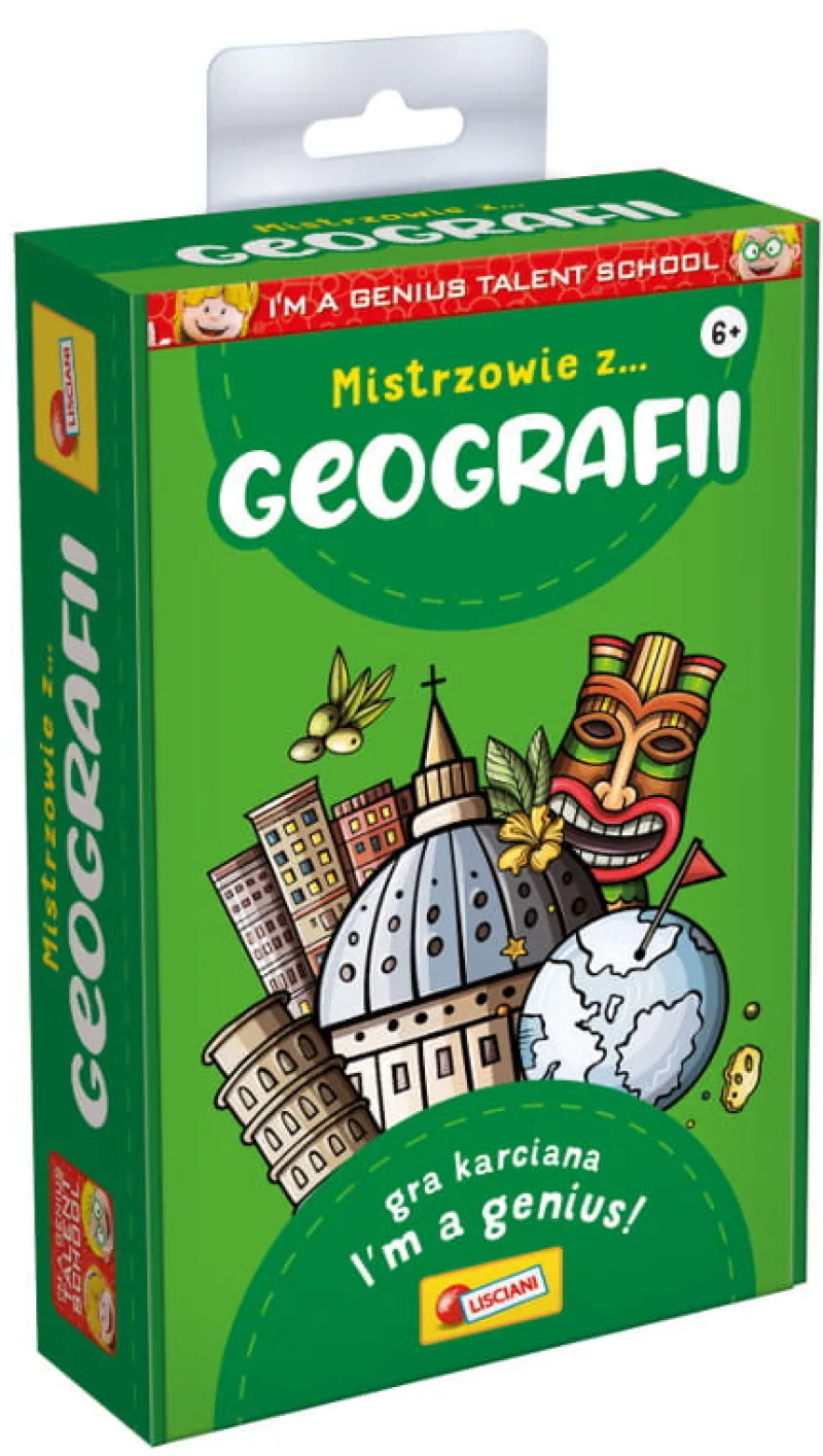 LISCIANI GIOCHI PROMO I'm a Genius Talent School Mistrzowie z geografii - edukacyjna gra karciana PL92307