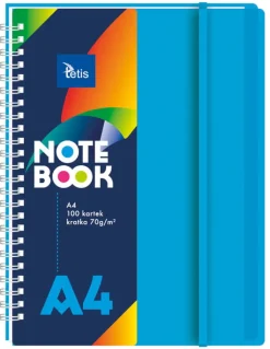TETIS PROMO Kołonotatnik A4 100k okładka PP niebieska 70g/m2