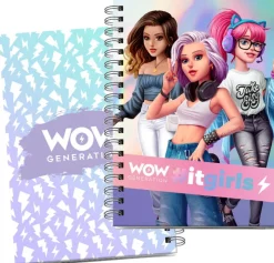 KIDS EUROSWAN PROMO Kołozeszyt A5 80k w twardej oprawie WoW Generation WOW00001 mix cena za 1szt