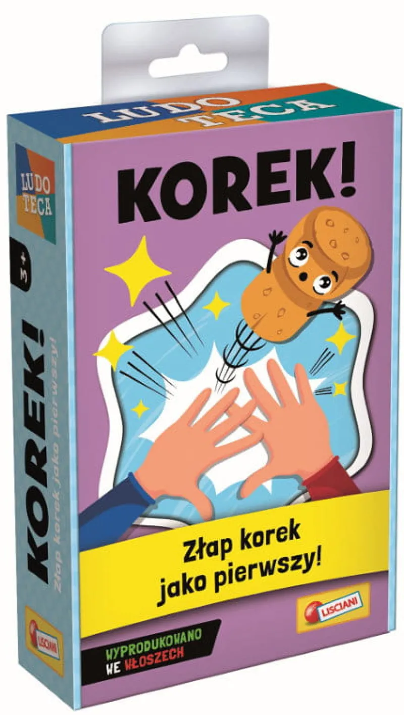 LISCIANI GIOCHI PROMO Korek! Złap korek jako pierwszy Gra Karciana LUDOTECA PL89123 LISCIANI