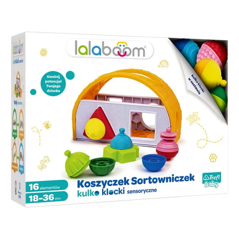 TREFL PROMO Koszyczek sortowniczek kulko klocki sensoryczne zabawka edukacyjna 61464