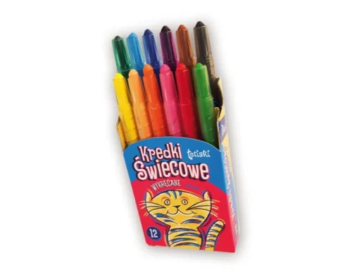 TETIS PROMO Kredki świecowe ki wykręcane 12 kolorów