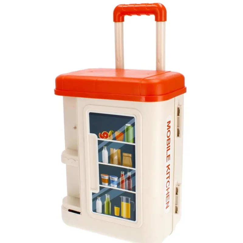 EURO-TRADE PROMO Kuchnia na baterie oświetlenie+ akcesoria 4w1 walizka na kółkach 482426 MC