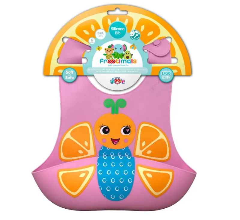 KIDS EUROSWAN PROMO Śliniak silikonowy Frootimals Orangiefly FT00011