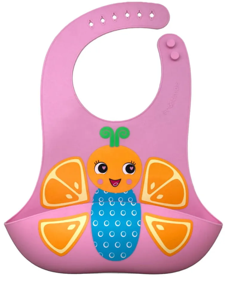 KIDS EUROSWAN PROMO Śliniak silikonowy Frootimals Orangiefly FT00011