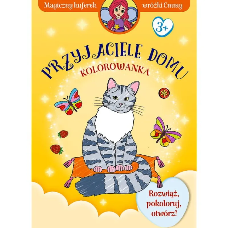 Dzieci TREFL PROMO Magiczny kuferek wróżki Emmy. Rozwiąż, pokoloruj, otwórz! Przyjaciel domu KS66096