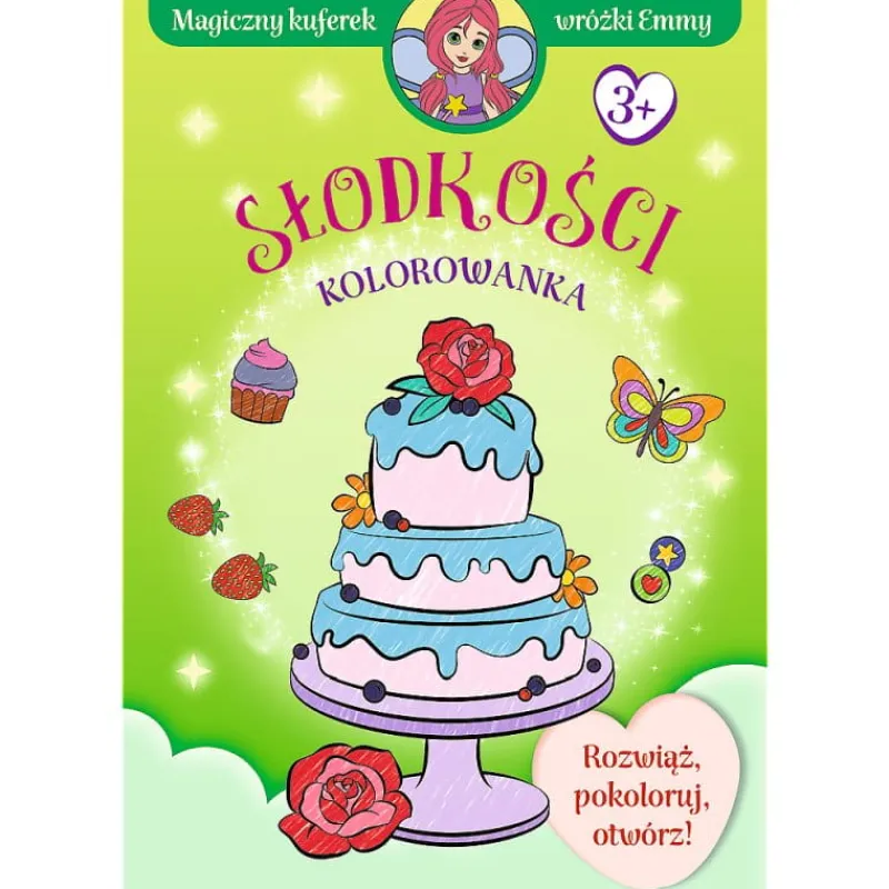 Dzieci TREFL PROMO Magiczny kuferek wróżki Emmy. Rozwiąż, pokoloruj, otwórz! Słodkości KS66072
