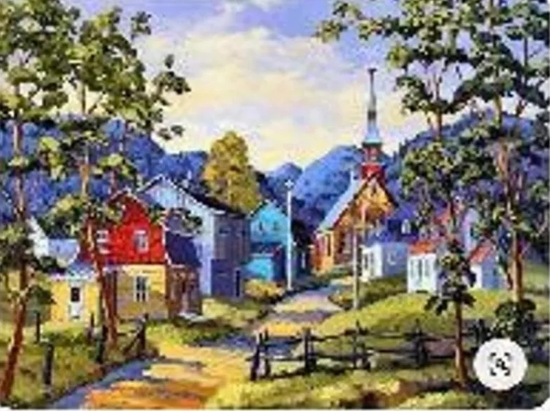 NORIMPEX PROMO Malowanie po numerach Osada w górach 40x50cm 1008234