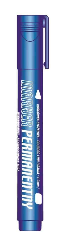TETIS PROMO Marker permanentny niebieski końcówka okrągła p12 cena za 1 szt
