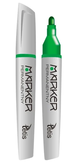 TETIS PROMO Marker permanentny zielony końcówka stożkowa KM109-ZO p12 cena za 1 szt
