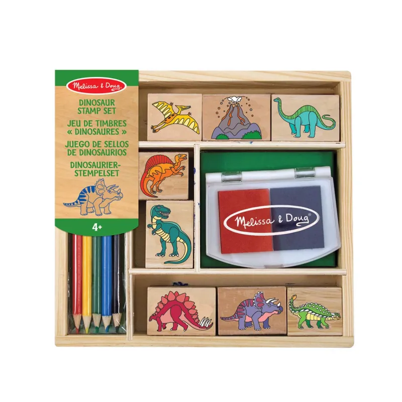 MELISSA & DOUG PROMO MELISSA Zestaw stempelków z dinozaurami Dinosaur Stamp Set 11633
