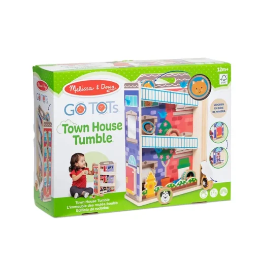 MELISSA & DOUG PROMO MELISSA Zjeżdżalnia drewniana wieża kamienica GO Tots 30741