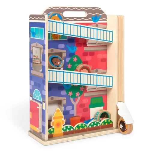 MELISSA & DOUG PROMO MELISSA Zjeżdżalnia drewniana wieża kamienica GO Tots 30741