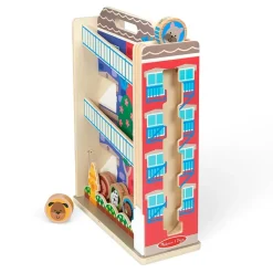 MELISSA & DOUG PROMO MELISSA Zjeżdżalnia drewniana wieża kamienica GO Tots 30741