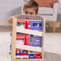 MELISSA & DOUG PROMO MELISSA Zjeżdżalnia drewniana wieża kamienica GO Tots 30741