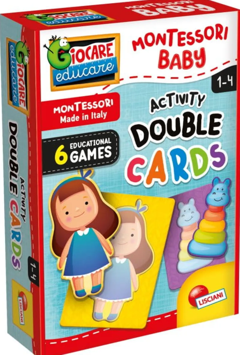 LISCIANI GIOCHI PROMO Montessori Baby Dwustronne karty aktywności Activity Double Cards LISCIANI 100620