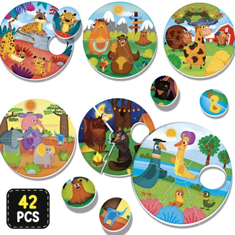 LISCIANI GIOCHI PROMO Montessori Baby Puzzle okrągłe 106004 LISCIANI