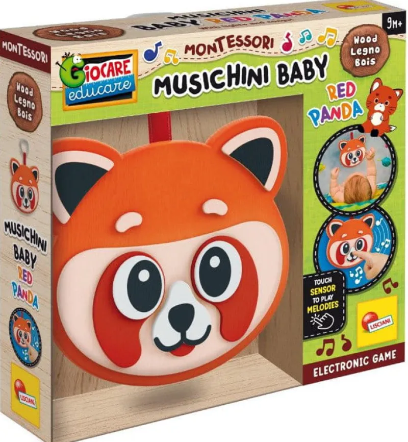 LISCIANI GIOCHI PROMO Montessori Wood - Muzyczna Panda czerwona LISCIANI