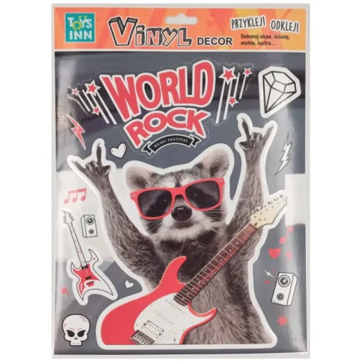 STNUX PROMO Naklejki winylowe zwierzaki - szop rock 8561 p6