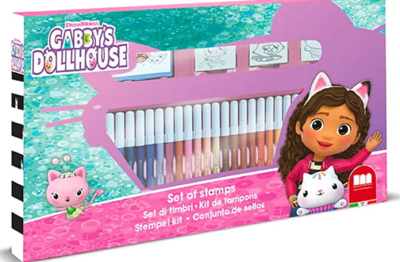 DANTE PROMO Pieczątki i pisaki 36szt do kolorowania Koci Domek Gabi. Gabby's Dollhouse 57117 Multiprint