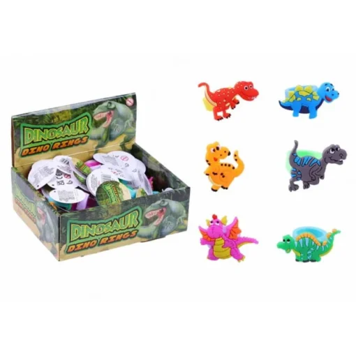 NORIMPEX PROMO Pierścionek gumowy z dinozaurem P543302 p48 mix cena za 1 szt