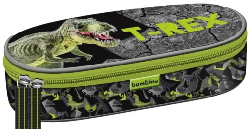 MAJEWSKI PROMO Piórnik saszetka owalny z klapką PCL-01 T-Rex