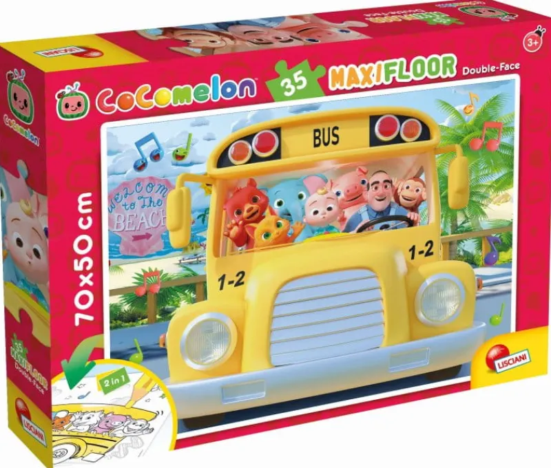 LISCIANI GIOCHI PROMO Puzzle dwustronne podłogowe 35el. Mali odkrywcy 91041 LISCIANI Cocomelon