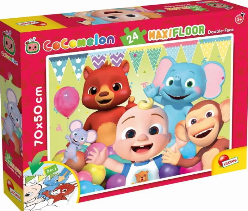 LISCIANI GIOCHI PROMO Puzzle dwustronne podłogowe 24el. Warzywa pomagają nam rosnąć 91003 LISCIANI Cocomelon