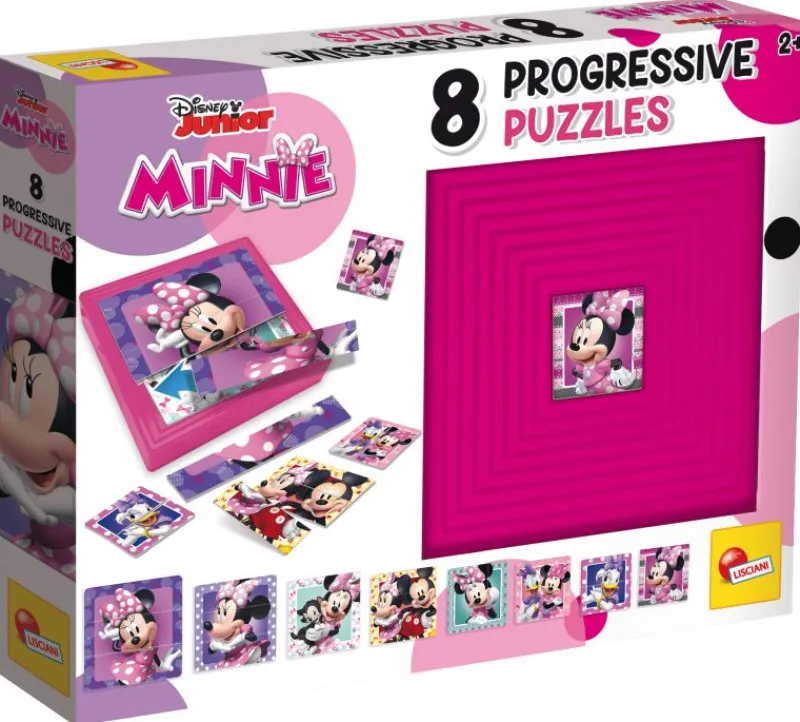 LISCIANI GIOCHI PROMO Puzzle progresywne 8 Minnie Mouse 97791 LISCIANI