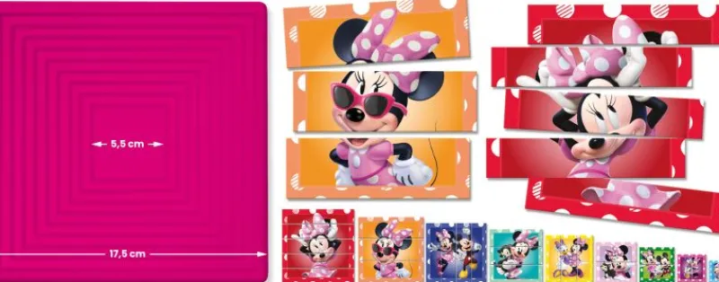 LISCIANI GIOCHI PROMO Puzzle progresywne 8 Minnie Mouse 97791 LISCIANI
