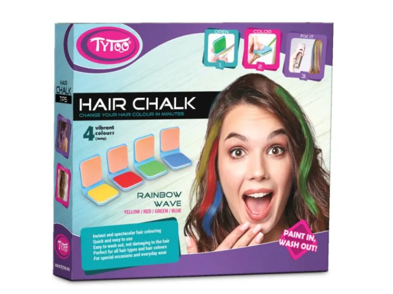 DANTE PROMO TYTOO Kreda do włosów Hair chalk Zestaw tęczowy 0108