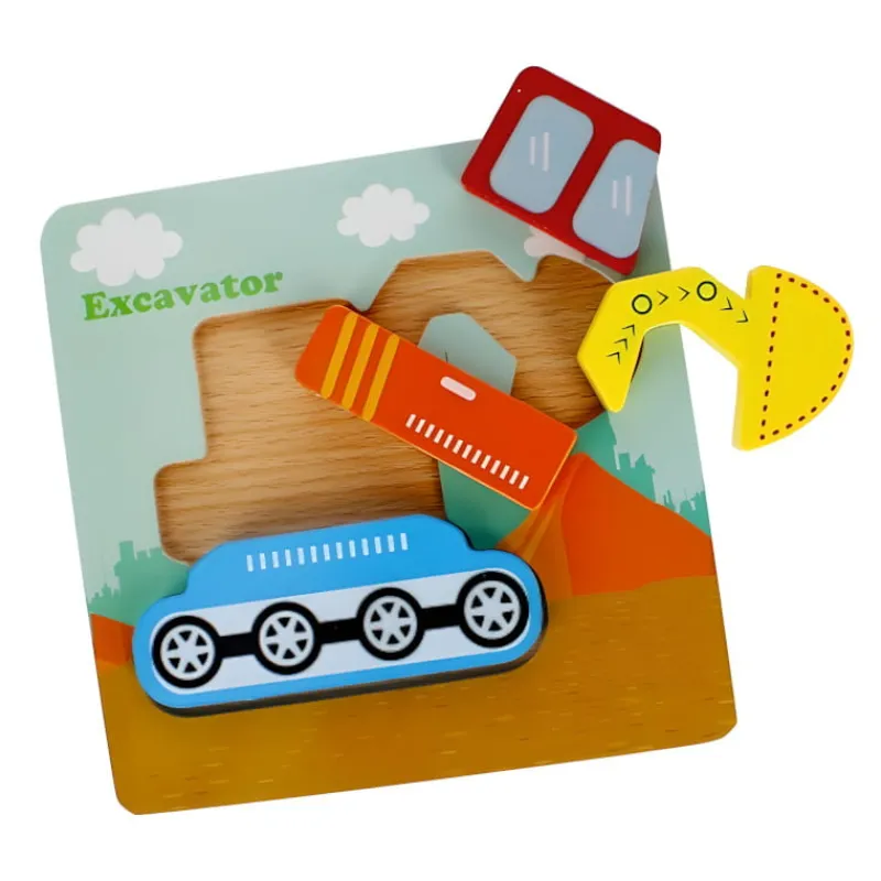 EURO-TRADE PROMO Układanka drewniana 4el Koparka 500635 Mega Creative