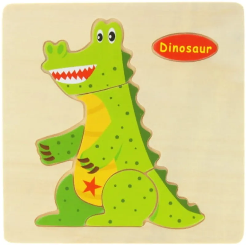 INNI PROMO Układanka edukacyjna Dinozaur, drewno