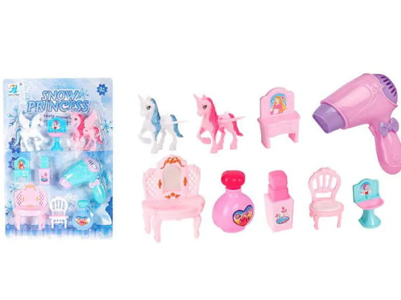 BIGTOYS PROMO Zestaw piękności z konikami i mebelkami BZES4460 MIX cena za 1 szt