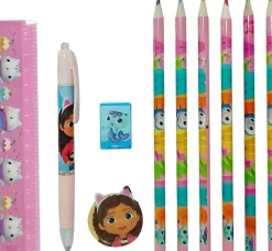 KIDS EUROSWAN PROMO Zestaw piśmienniczy 12el. Koci Domek Gabi. Gabby's Dollhouse GD00062