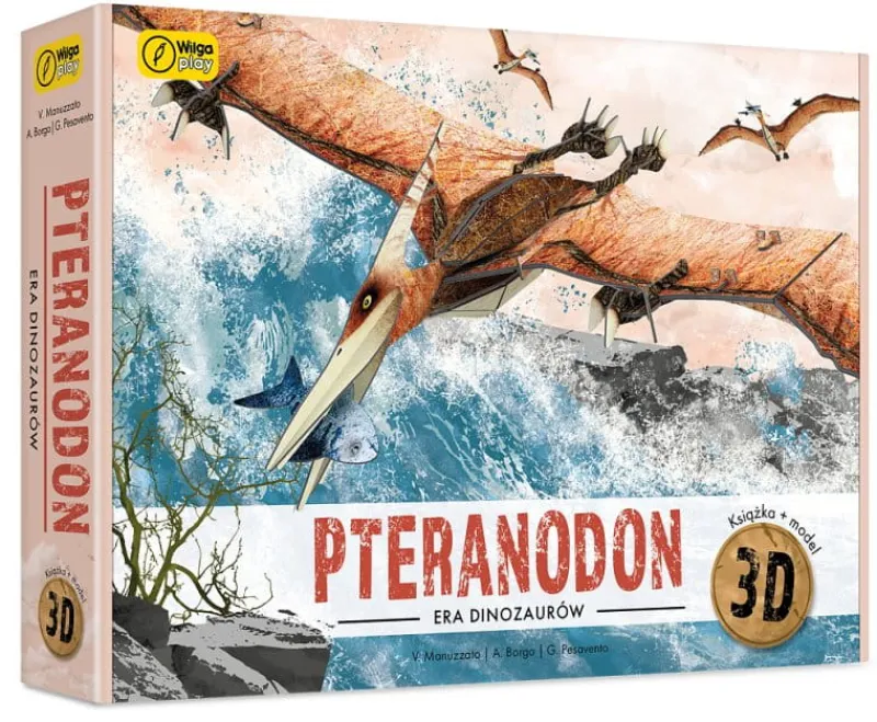 FOKSAL Pteranodon. Książka i puzzle 3D. Wilga play
