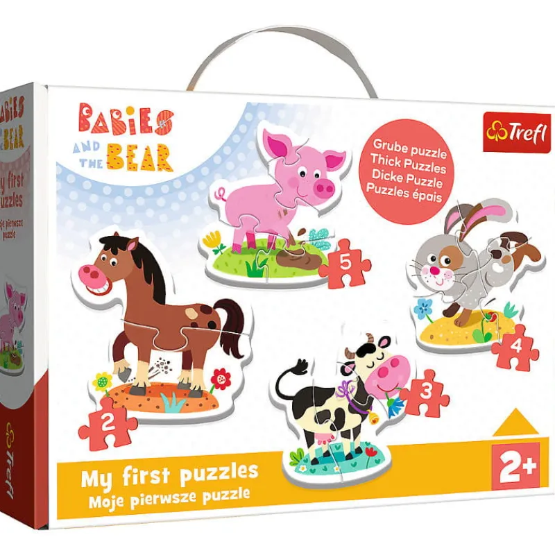 TREFL Puzzle Baby My first puzzles Bobaski i Miś na farmie 36127