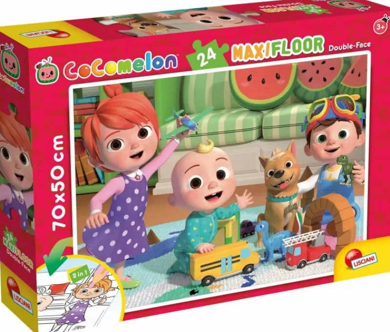 LISCIANI GIOCHI Puzzle dwustronne podłogowe 24el. Słoneczny dzień 90983 LISCIANI Cocomelon