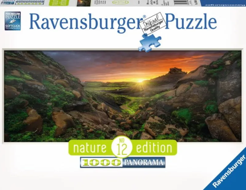 RAVENSBURGER Puzzle 1000el - Słońce nad Islandią -