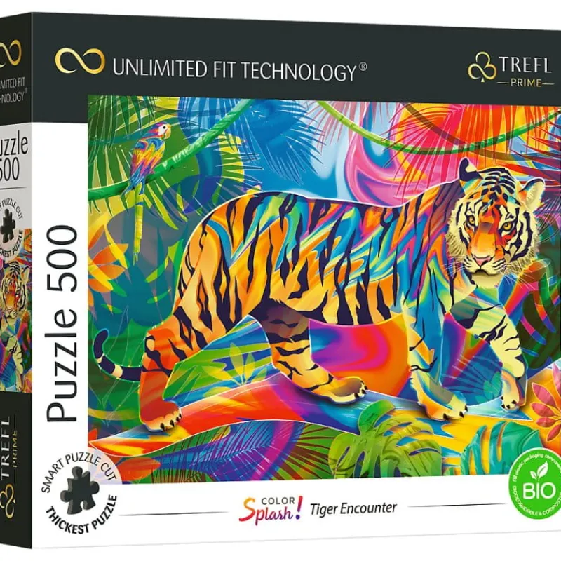 TREFL Puzzle 500el Color Splash! Tiger Encounter 37453
