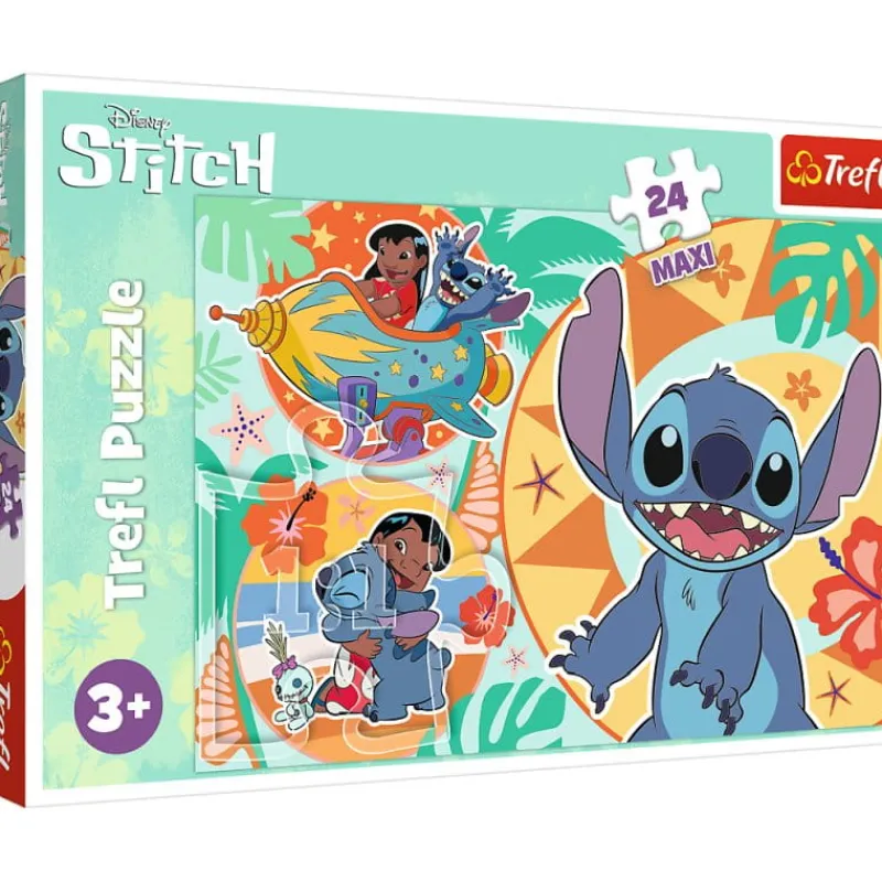 TREFL Puzzle 24el Maxi Wesoły dzień Lilo i Stitch. Lilo & Stitch 14365