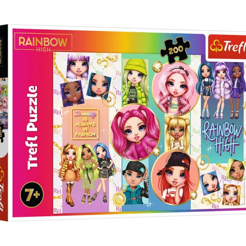 TREFL Puzzle 200el Przyjaźń Rainbow High. Rainbow High MGA 13289
