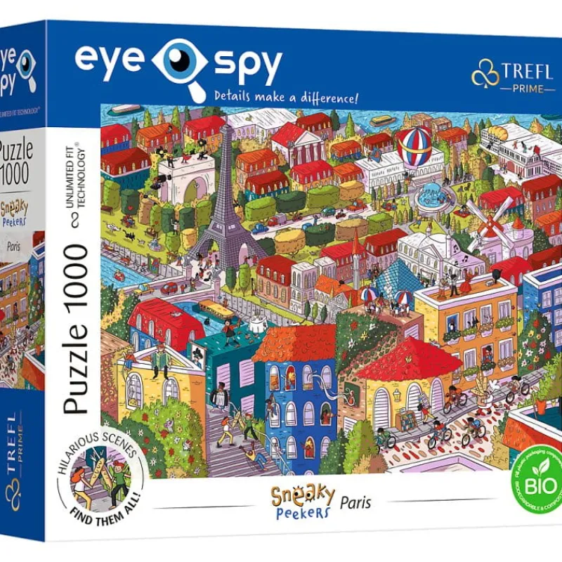 TREFL Puzzle 1000el Sneaky Peekers: Paris France / Podstępni podglądacze: Paryż, Francja 10712