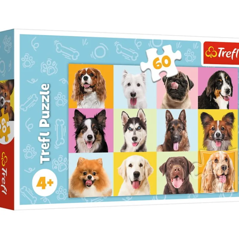 TREFL Puzzle 60el Słodkie psiaki 17374