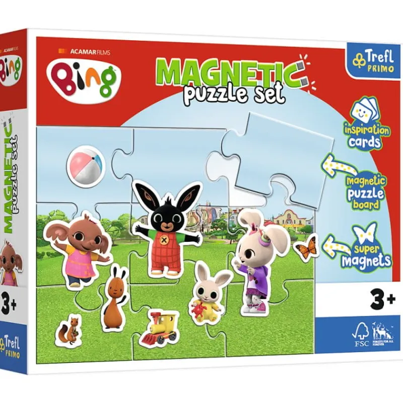TREFL Puzzle magnetyczne Zabawny świat Binga. Bing 93165