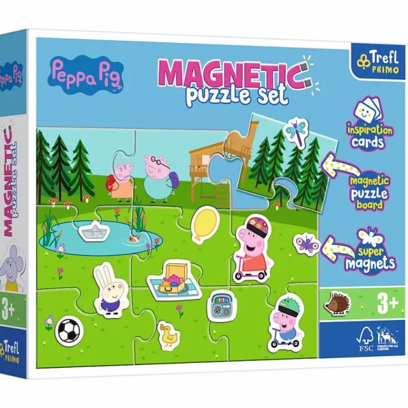 TREFL Puzzle magnetyczne Zabawy Peppy. Peppa Pig 93164