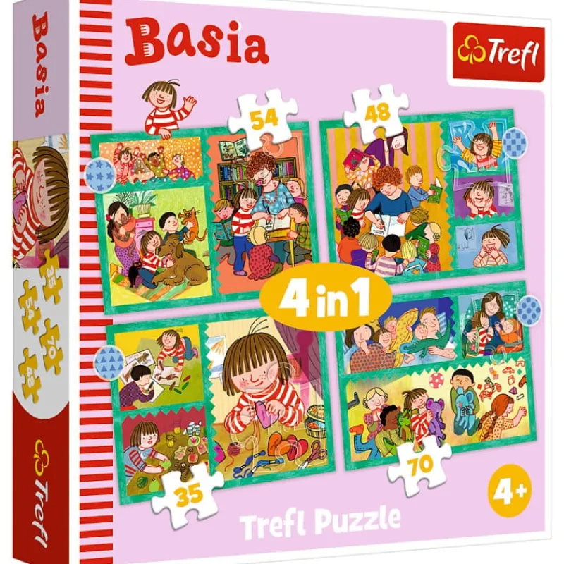TREFL Puzzle 4w1 Przygoda Basi 34606